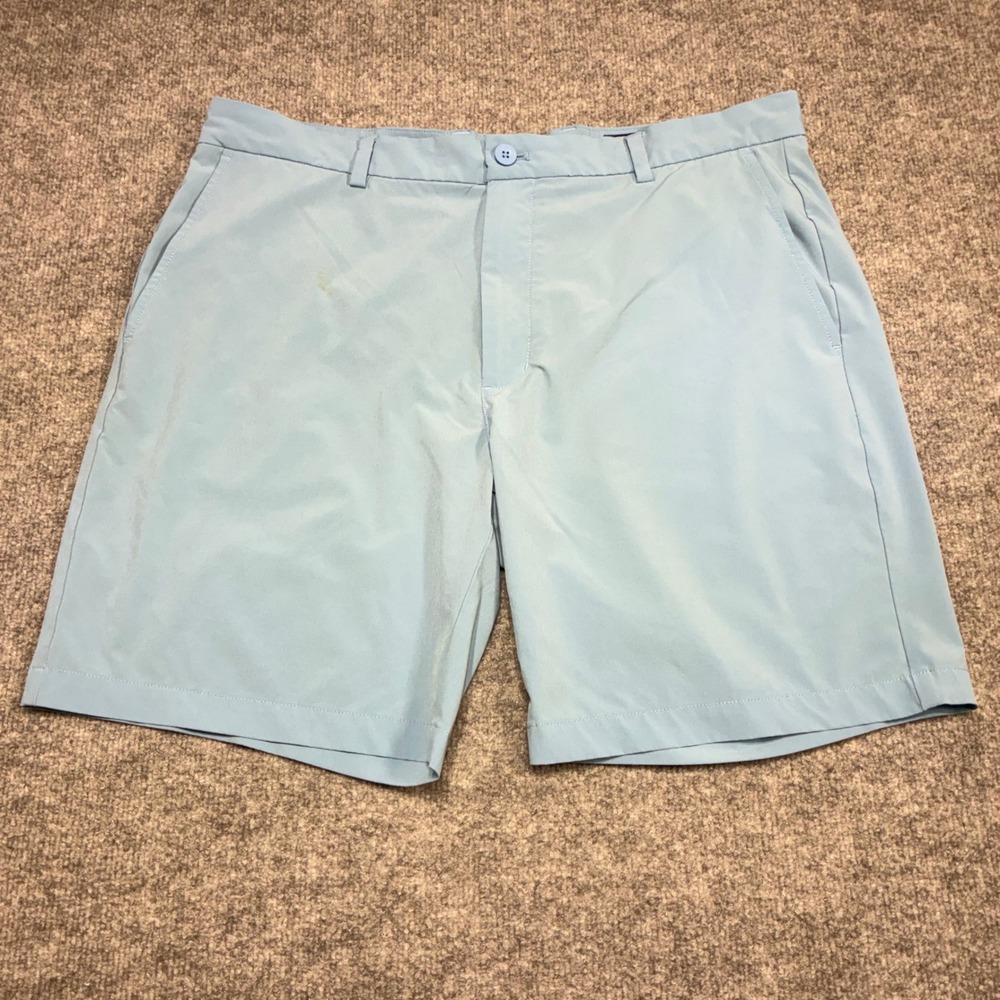 Vineyard Vines Mens 38 Performance Chino Golf Shorts Light Blue 8in